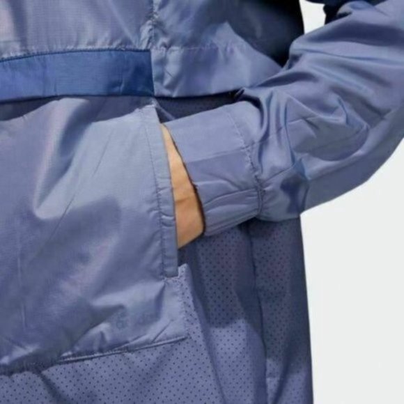 Adidas ID Women's Lilac Purple Green Woven Shell Anorak Rain Jacket Outw… - Picture 10 of 11